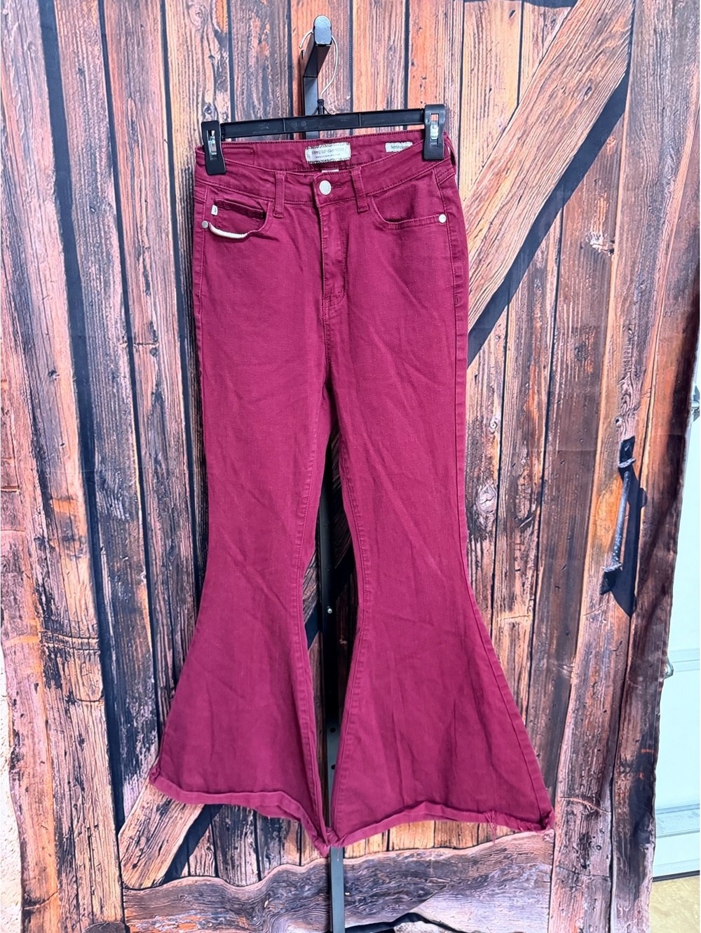 Judy Blue Burgundy Superflare Jeans Size 27
